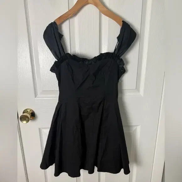 Free People Midnight Magic Mini Dress in Black Combo S - Picture 2 of 9